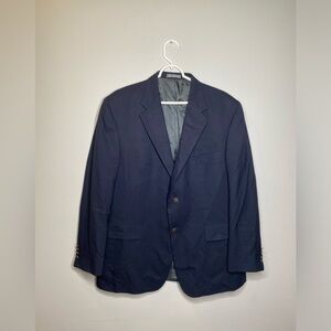 Oscar De La Renta men’s blazer coat size 46R 100% wool WLP5741 5644G navy/blue